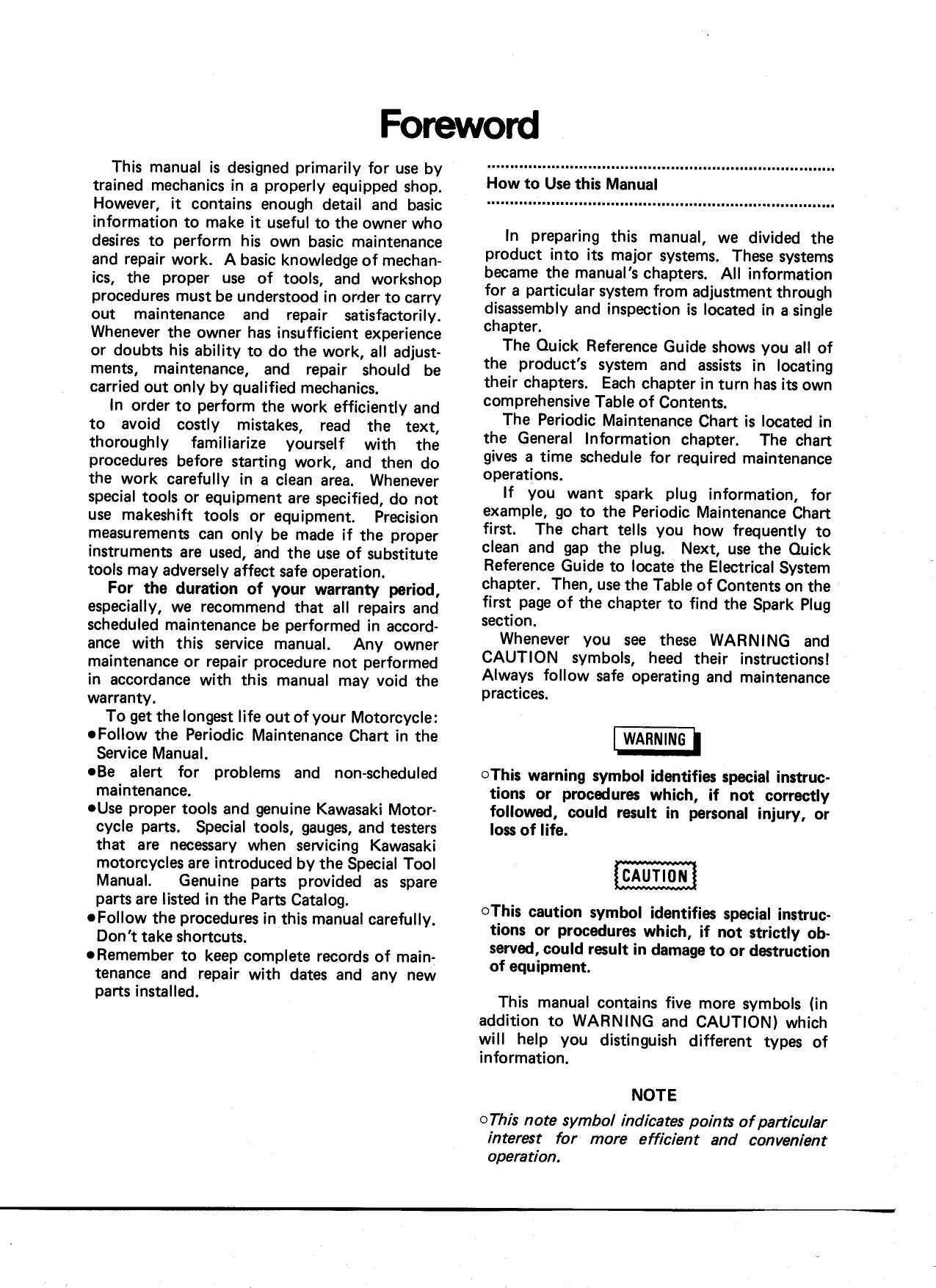 1986-2006 Kawasaki Concours 1000 GTR, ZG 1000, GTR 1000 repair manual Preview image 3
