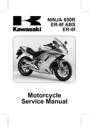 2006-2008 Kawasaki Ninja 650R, ER-6f, EX650 ABS service manual Preview image 1