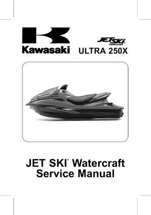 2007-2008 Kawasaki Jet Ski Ultra 250X, JT1500, JT1500B manual