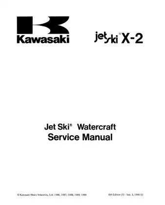 1986-1991 Kawasaki X-2 JF650 Jet Ski service manual Preview image 3
