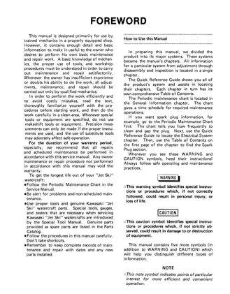 1986-1991 Kawasaki X-2 JF650 Jet Ski service manual Preview image 5