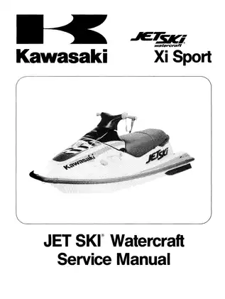 1998-1999 Kawasaki Jet Ski Xi Sport JH750 service manual Preview image 2