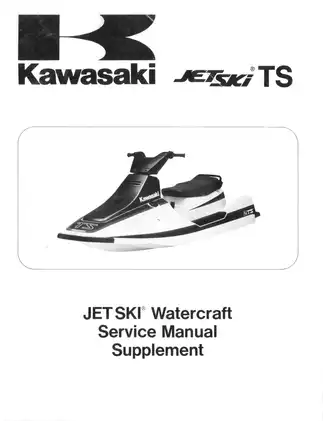 1989-1995 Kawasaki TS 650 Tandem Sport JF 650 Jet Ski service manual