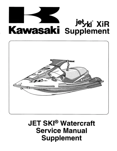 Preview: 1994 Kawasaki Jet Ski XiR / Xi-R / JH750 / 750 Service Manual Supplement (P/N 99924-1180–01, 99963-0062-51)