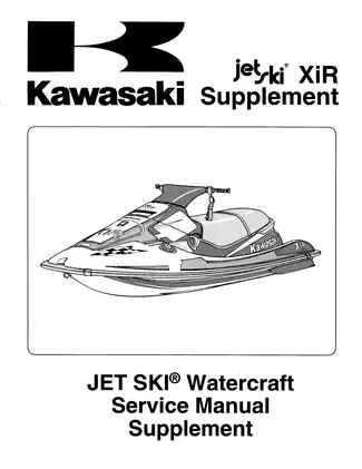 1994 Kawasaki XiR, Xi-R, JH750, 750 Jet Ski service manual Preview image 1