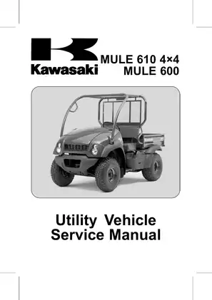 Kawasaki KAF 400, Mule 600, Mule 610 4x4 Utility Vehicle service manual Preview image 1
