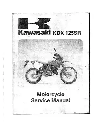 1990 Kawasaki KDX125SR service manual Preview image 1