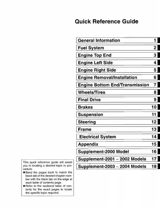 1995-2004 Kawasaki  Lakota 300, Lakota Sport, KEF300 ATV repair manual Preview image 2