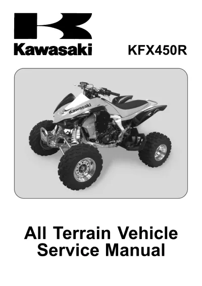 Preview: 2008–2011 Kawasaki KFX450R ATV Service Manual (P/N  99924-1386-02)