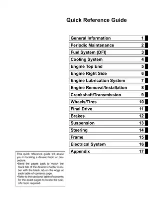 2008-2012 Kawasaki KSF450, KFX450R service manual Preview image 3