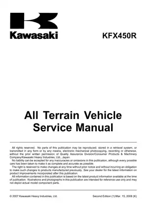 2008-2012 Kawasaki KSF450, KFX450R service manual Preview image 5