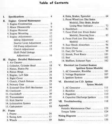 1972-1976 Kawasaki KH 250, KH 400, S1, S2, S3 shop manual Preview image 5