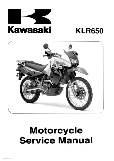 Preview: 2008 Kawasaki KLR650 (KL650E8F) Factory Service Manual (PN 99924-1384-01)