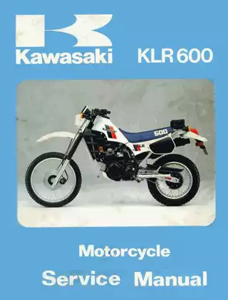 Kawasaki KLR600 service manual Preview image 1