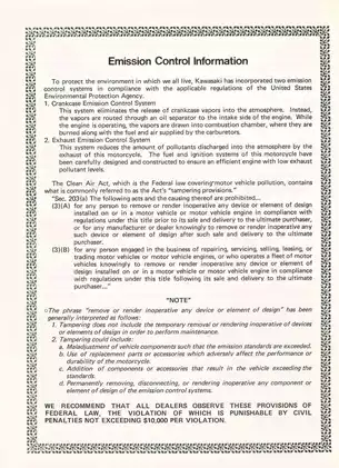 Kawasaki KLR600 service manual Preview image 5