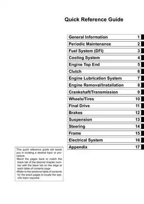 2009 Kawasaki KLX250, D-Tracker X, KLX250S9F, KLX250V9F service manual Preview image 3