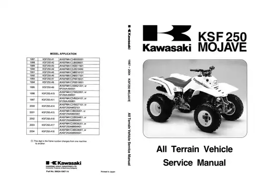 1987-2004 Kawasaki KSF250 Mojave ATV repair manual
