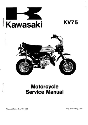 1971-1980 Kawasaki KV75 monkey service manual Preview image 1