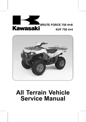 Kawasaki Brute Force 750, KVF 750 4x4i, 4x4, ATV service manual