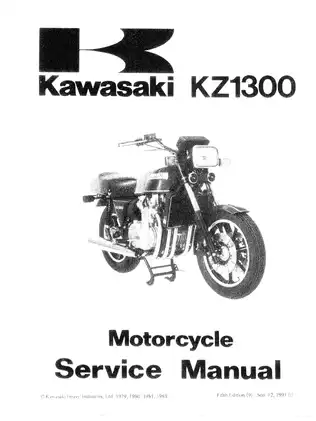 1979-1983 Kawasaki KZ1300 motorcycle service manual Preview image 2