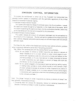1979-1983 Kawasaki KZ1300 motorcycle service manual Preview image 4