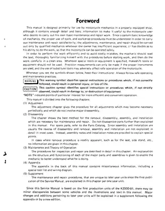 1981-1985 Kawasaki KZ 550, Z550, ZX 550 service manual Preview image 3