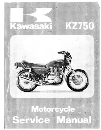 1976-1979 Kawasaki KZ750 service manual Preview image 1