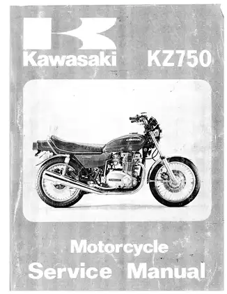 1976-1979 Kawasaki KZ750 service manual