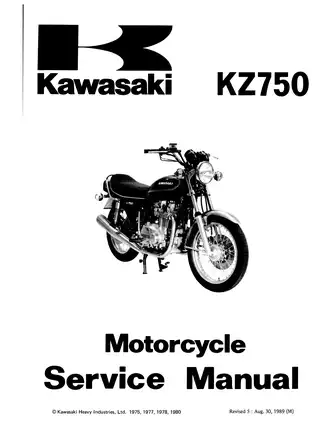 1976-1979 Kawasaki KZ750 service manual Preview image 4