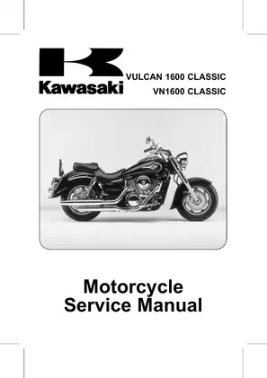 2005 Kawasaki Vulcan 1600 Classic  VN1600 Classic service manual Preview image 1
