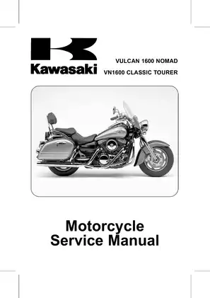 2008 Kawasaki Vulcan 1600 Nomad, VN1600 Classic Tourer service manual Preview image 1