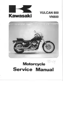 1995-2005 Kawasaki Vulcan 800, VN 800 service manual