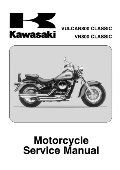 Preview: 1996–2006 Kawasaki Vulcan 800 Classic & VN800 Classic Service Manual (P/N 99924-1316-04)