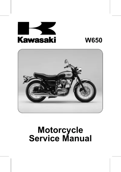 Preview: 1999–2006 Kawasaki W650/EJ650 Service Manual (P/N 99924-1245-08)