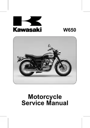 1999-2006 Kawasaki W650, EJ650 service manual Preview image 1