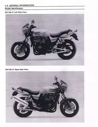 1997-1999 Kawasaki ZR 1100, ZRX 1100 repair manual Preview image 4