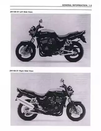1997-1999 Kawasaki ZR 1100, ZRX 1100 repair manual Preview image 5
