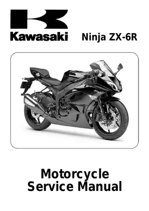 2009 Kawasaki Ninja ZX6R, ZX-6R, ZX600 service manual Preview image 1