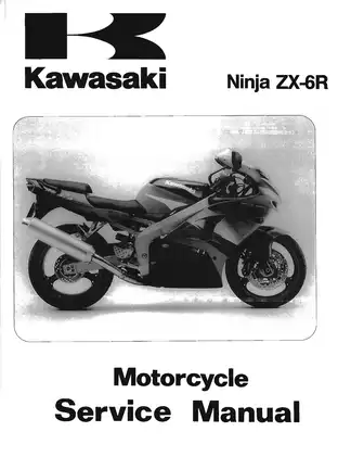 1998-1999 Kawasaki Ninja ZX-6R, ZX 600 motorcycle service manual