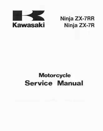 1996-2003 Kawasaki Ninja ZX-7RR, ZX-7R, ZX 750 service manual Preview image 1
