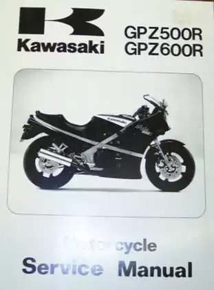 1985-1989 Kawasaki GPZ500 R, GPZ600R service manual Preview image 1