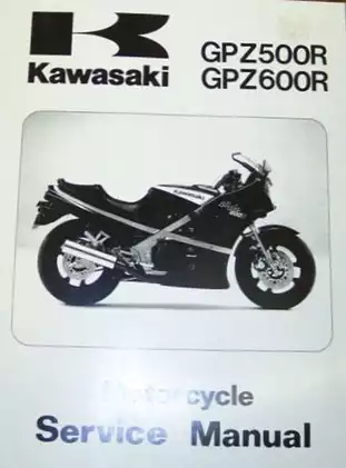 1985-1989 Kawasaki GPZ500 R, GPZ600R service manual