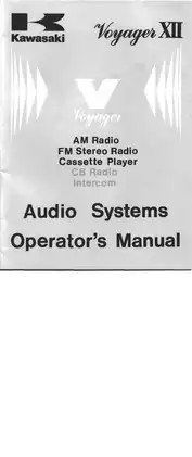1986-2003 Kawasaki ZG 1200 Voyager XII Audio Systems operator´s manual