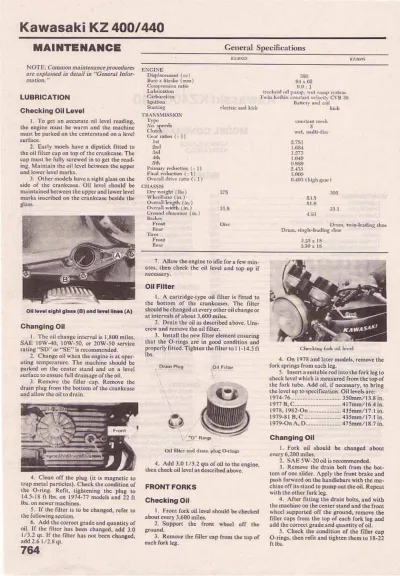 Preview: 1974–1982 Kawasaki KZ400/KZ440/KZ500/KZ550 Shop Manual (P/N 99000-00383)