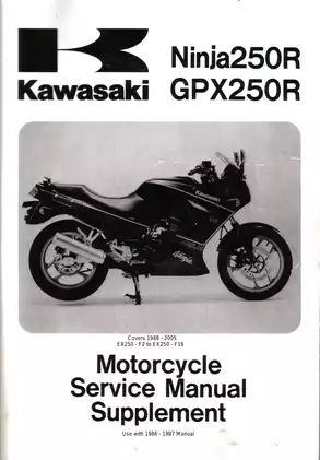 1988-2007 Kawasaki Ninja 250R, GPX250R repair manual Preview image 1