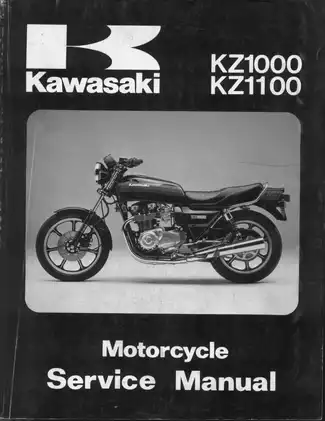 1981-1985 Kawasaki KZ1000, KZ1100 Fours motorcycle service manual Preview image 1