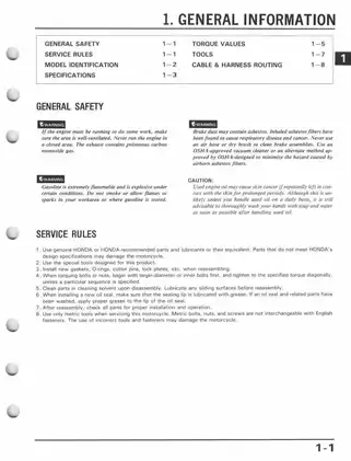 1988-1999 Honda Z50R service manual Preview image 4