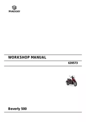Piaggio Beverly 500 Scooter Workshop Manual (2005)
