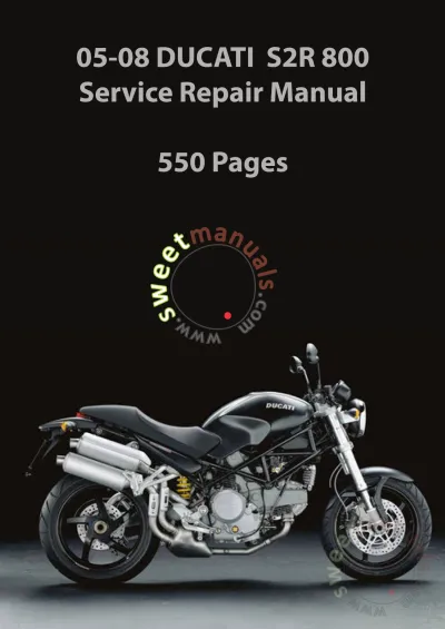 2005–2008 Ducati Monster S2R/S2R Dark Service & Repair Manual (Edition 00)