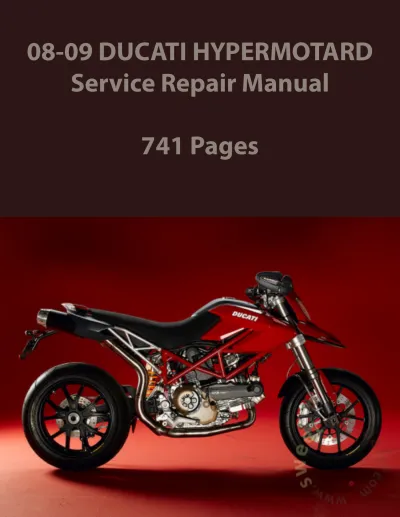 2008–2009 Ducati Hypermotard 1100 / 1100S Service Repair Manual (P/N 97900.0908)